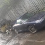 MG scrap car in Preston, Lancashire